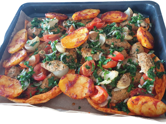 Galettes de viande avec patate